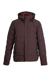 HKM Hamburg Unisex Daunenjacke mit Kapuze wasserabweisend Dunkelbraun Größe L – Bild 1 von 3