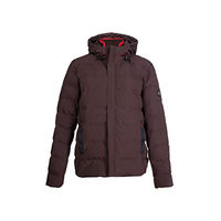 Produktbild von HKM Hamburg Unisex Daunenjacke mit Kapuze wasserabweisend Dunkelbraun Größe L