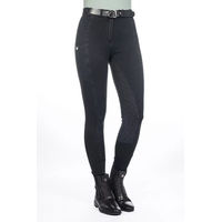 Produktbild von HKM Harbour Island Denim Reitleggings für Damen mit Silikon Vollgriff in Blau