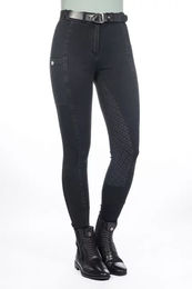HKM Harbour Island Denim Reitleggings für Damen mit Silikon Vollgriff in Blau oder Schwarz – Bild 1 von 1