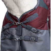Produktbild von HKM Highneckdecke Yukon mit Polarfleece Dunkelrot/Grau Größe 145