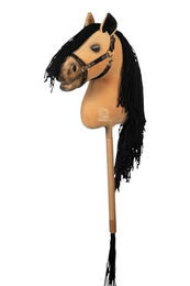 HKM Hobby Horse Premium Steckenpferd Buckskin mit Halfter, Schweif und abschraubbarem Stock für Kinder – Bild 1 von 7