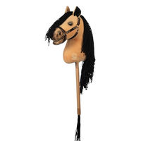 Produktbild von HKM Hobby Horse Premium Steckenpferd Buckskin mit Halfter, Schweif und abschraubbarem Stock für Kinder