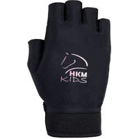 Produktbild von HKM Hobby Horsing Reithandschuhe Kids aus Kunstleder in Schwarz und Grau