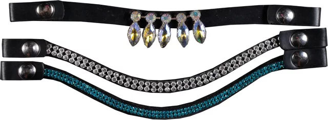 HKM Hobby Horsing Stirnbänder 3er Set Blau Silber – Bild 1 von 3