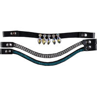 Produktbild von HKM Hobby Horsing Stirnbänder 3er Set Blau Silber