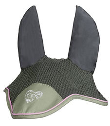 Produktbild von HKM Horse Spirit Fliegenhaube für Vollblut in Graugrün
