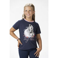 Produktbild von HKM Horse Spirit Reitshirt für Kinder aus Baumwolle Blau Größe 98/104