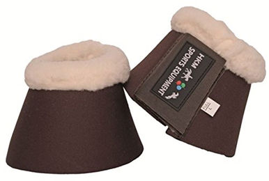 HKM Hufglocken Comfort Gamaschen mit Neopren-Polsterung Braun für Vollblut – Bild 1 von 2