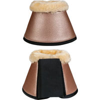 Produktbild von HKM Hufglocken Comfort Premium Fur Gamaschen mit Plüsch in Gold
