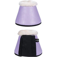 Produktbild von HKM Hufglocken Comfort Premium Fur Gamaschen Plüsch Lila für Vollblut