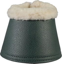 HKM Hufglocken Comfort Premium Fur II Gamaschen aus Kunstleder Grün Größe L – Bild 1 von 1