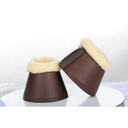 HKM Hufglocken Comfort Sprungglocken aus Lederimitat mit Polsterung Größe S Dunkelbraun – Bild 1 von 1