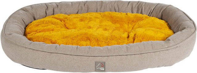 HKM Hundebett Anam Cara oval aus Plüsch in Größe M – Bild 1 von 4