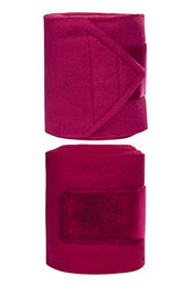 HKM Innovation Fleece Bandagen Beinschutz Weinrot 100 cm 4er Set – Bild 1 von 1
