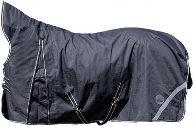 HKM Innsbruck Highneck Regendecke für Pferde Schwarz 130 – Bild 1 von 4