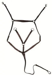 HKM Jagdhalsband für Pferde aus Leder in Braun – Bild 1 von 1