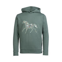 Produktbild von HKM Judy Kapuzenpullover für Kinder aus Baumwolle Dunkelgrün 140