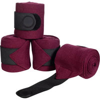Produktbild von HKM Julie Gamaschen für Pferde aus Stoff in Rot 4er Pack