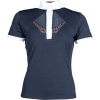 Produktbild von HKM Kayla Turnierpolo Damen Reitshirt Blau XXL