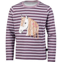 Produktbild von HKM Kids Alva Reitshirt Langarm aus Naturmaterial Lila 3/4 Ärmel