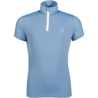Produktbild von HKM Kids Aymee Reit-Poloshirt für Mädchen Blau Grösse 5/6 Jahre