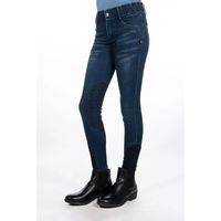 Produktbild von HKM Kids Aymee Reithose Full Grip Mädchen Denim Blau Stoff Größe 5/6 Jahre