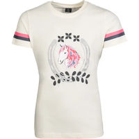 Produktbild von HKM Kids Aymee Reitshirt für Mädchen aus Naturmaterial Weiß 7/8 Jahre