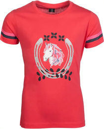 HKM Kids Aymee T-Shirt Mädchen aus Naturmaterial in Rosa und Rot für 5/6 Jahre – Bild 1 von 1