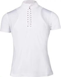 HKM Kids Glam Turnier-Poloshirt Mädchen Weiß Größe 10 Jahre – Bild 1 von 1