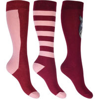 Produktbild von HKM Kids Grenada Reitstrümpfe für Kinder in Rosa Rot Bunt Größe 30-34