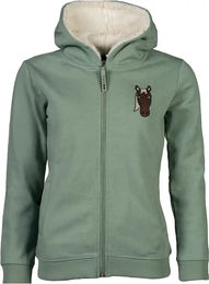 HKM Kids Mia Mädchen Reitjacke mit Kapuze aus Fleece in Grün Größe 13/14 Jahre – Bild 1 von 1