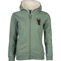 Produktbild von HKM Kids Mia Reitjacke für Mädchen mit Kapuze aus Fleece in Grün für Winter und 3/4-Jährige