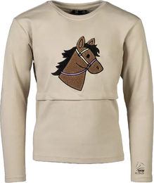 HKM Kids Mia Reitshirt Langarm Beige 9/10 Jahre – Bild 1 von 1
