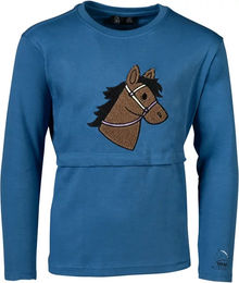 HKM Kids Mia Reitshirt Langarm Blau Grösse 9/10 Jahre – Bild 1 von 1