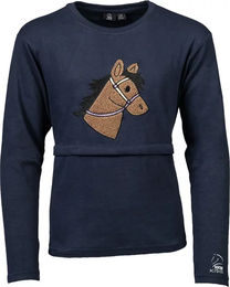 HKM Kids Mia Reitshirt Langarm Blau Grösse 9/10 Jahre – Bild 1 von 1