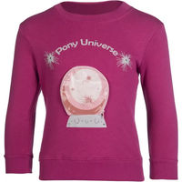 Produktbild von HKM Kids Polly Mädchen Sweatshirt aus Naturmaterial in Rot oder Rosa für 5/6 Jahre