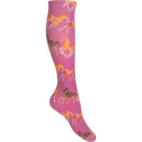 Produktbild von HKM Kids Pony Club Reitstrümpfe für Kinder Rosa Größe 30/35