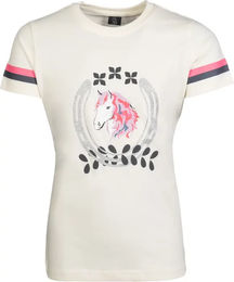 HKM Kids Reitshirt Aymee Mädchen aus Naturmaterial Weiß 11/12 Jahre – Bild 1 von 1
