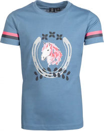 HKM Kids Reitshirt Aymee Mädchen Blau aus Naturmaterial 5/6 Jahre – Bild 1 von 1