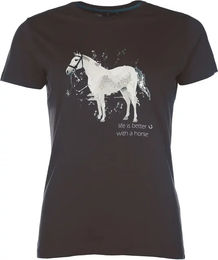HKM Kids Reitshirt Mädchen Schwarz Grösse 13/14 Jahre – Bild 1 von 1