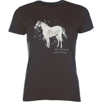 Produktbild von HKM Kids Reitshirt Mädchen Sparkle Schwarz Grösse 7/8 Jahre