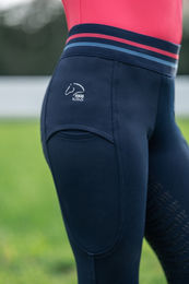 Produktbild von HKM Kinder Reitleggings Aymee Blau mit Silikon Grip