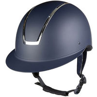 Produktbild von HKM Lady Shield Reithelm für Damen Dunkelblau Silber glänzend Größe S 52-54 cm