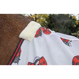 HKM Ladybug Pferdedecke Weiß/Rot 115cm – Bild 1 von 3