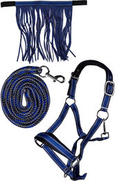 HKM Lilly Pferdehalfter für Ponys aus Neopren in Blau und Silber – Bild 1 von 1