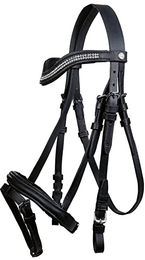 Produktbild von HKM Little Star Trense für Shetty aus Leder in Schwarz