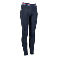 Produktbild von HKM Mädchen Aymee Leggings mit Silikon-Vollbesatz Blau Größe 98-104