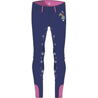 Produktbild von HKM Mädchen Pony Dream II Leggings mit Silikon-Vollbesatz Dunkelblau Größe 134-140