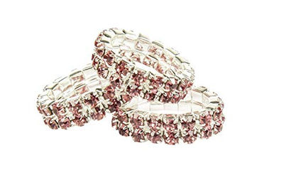 HKM Mähnengummis Crystal mit Strass Rosa 20er Set Turnierzubehör für Pferde – Bild 1 von 1